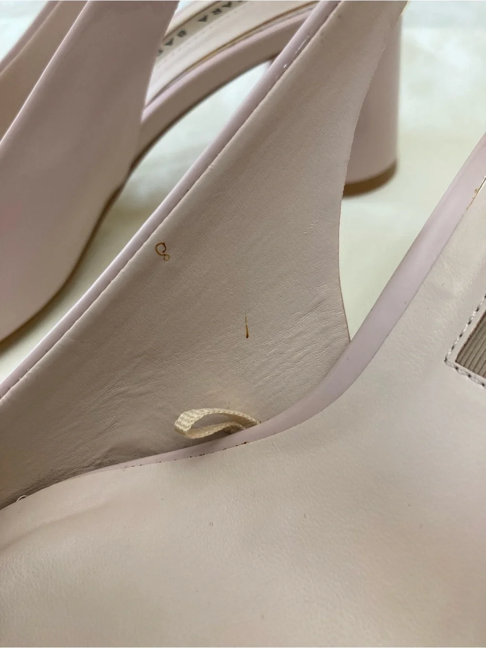 Zara Basic Pale Pink Patent Slingback Pointed Toe Heels US 7.5